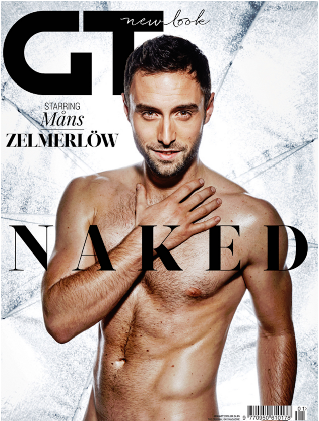Måns Zelmerlöw poses naked for gay mag cover